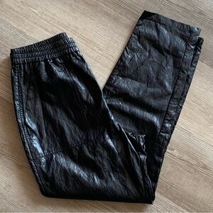 Skies Are Blue Women’s  Black Faux Leather Pants
Size M